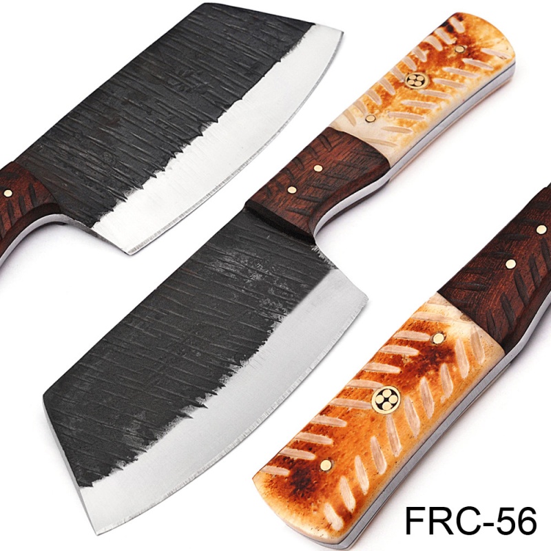 1095 Forged Steel Camel Bone/Cocobolo Wood Handle Classic Butcher's Japanese Cleaver