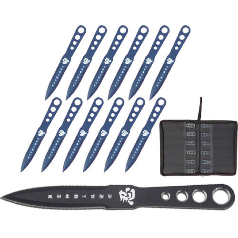 Japanese Shinobi Stealthy Throwing Knife Set Of 12 Pieces 440 Stainless Black