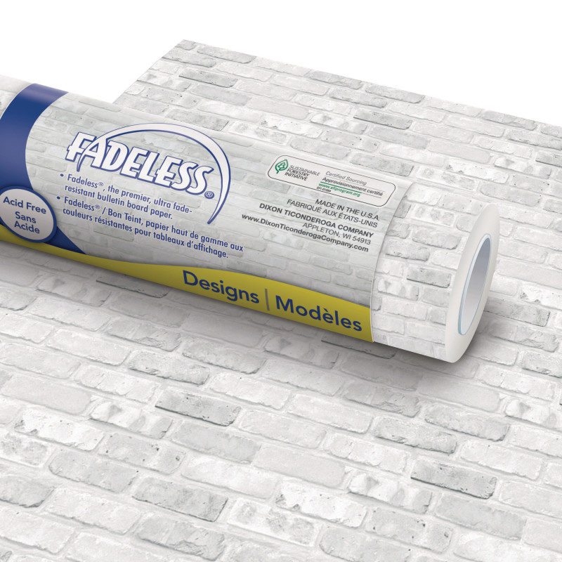 Fadeless Designs 48 x 50' Paper Roll White Brick