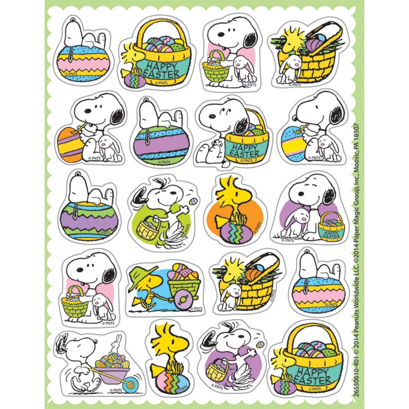 Peanuts Easter Theme Stickers
