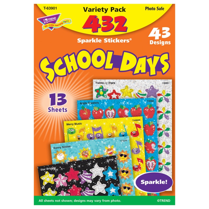 Sparkle Stickers School Days