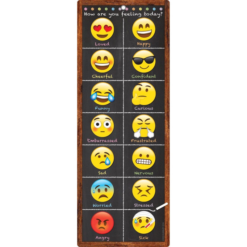 Smart Poly Clip Chart Emoji Feeling Dry-Erase Surface
