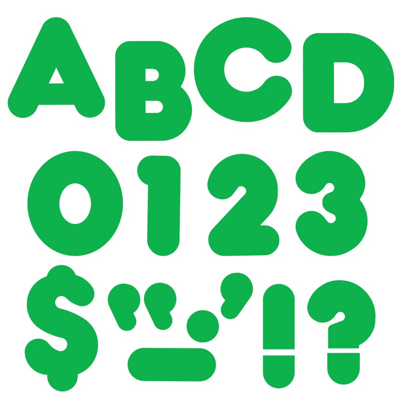 Ready Letters 4In Casual Green Spark