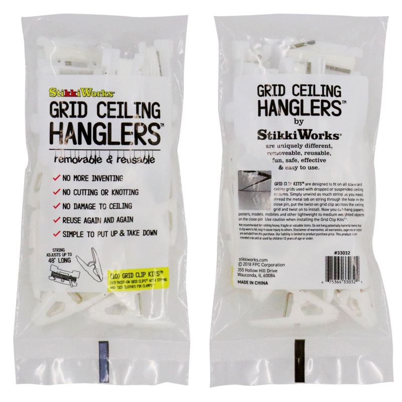 Ceiling Hangers Grid Clip 10/Pk Kits