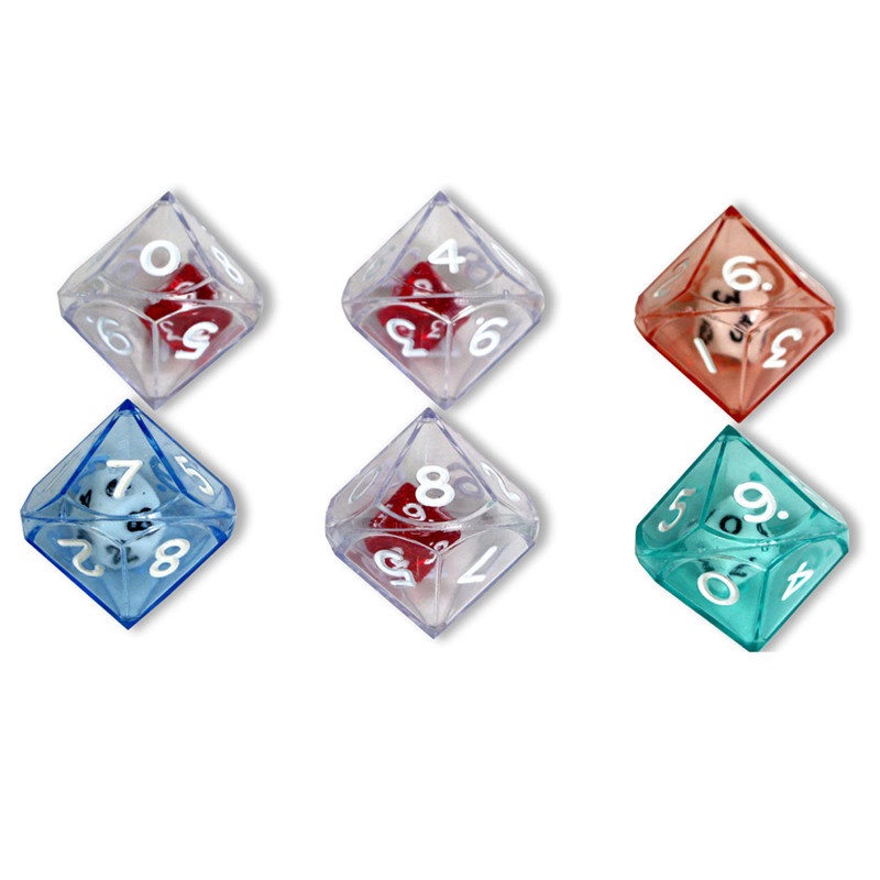 10 Sided Double Dice Set Of 6
