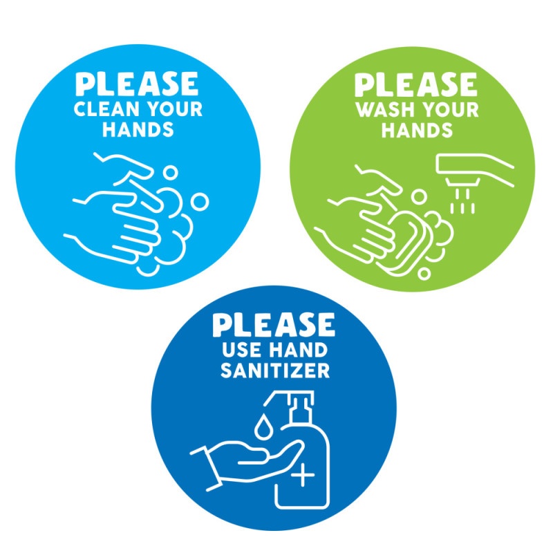 Handwashing Reminder Decals 60/Pk