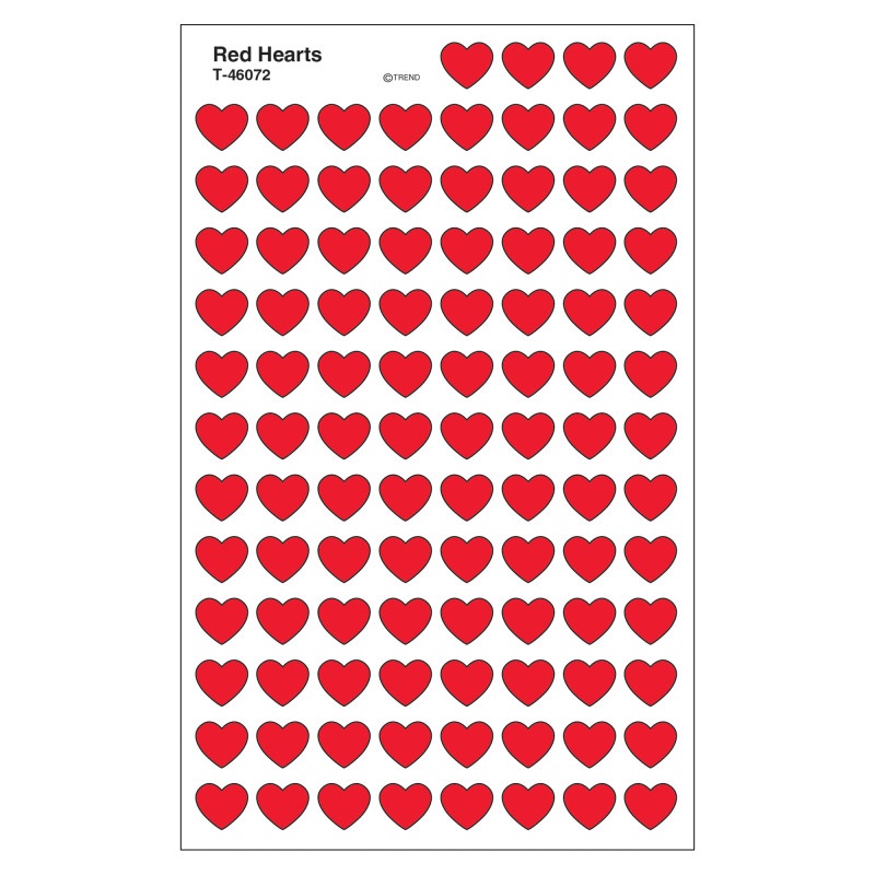 Supershapes Stickers Red Hearts