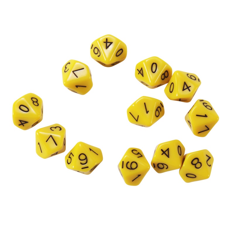 10 Sided Polyhedra Dice Set Of 12