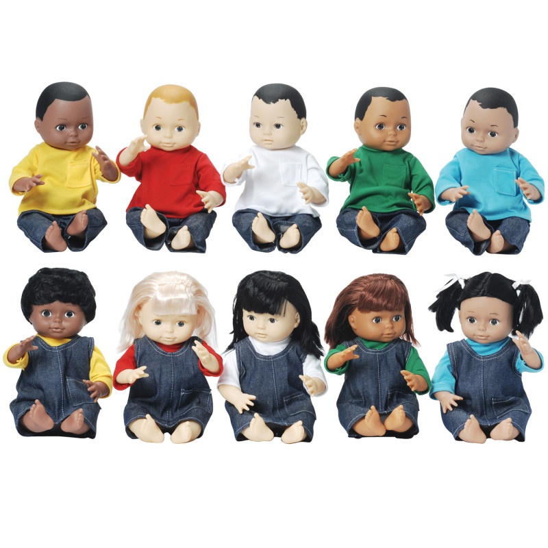 Dolls Multi-Ethnic 10-Doll School Set
