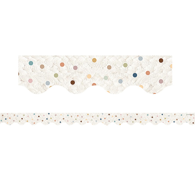 Welcome Dots Scalloped Border Trim Everyone Is