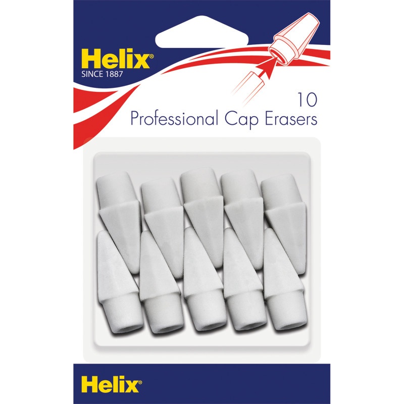Professional Pencl Cap Erasers 10Pk