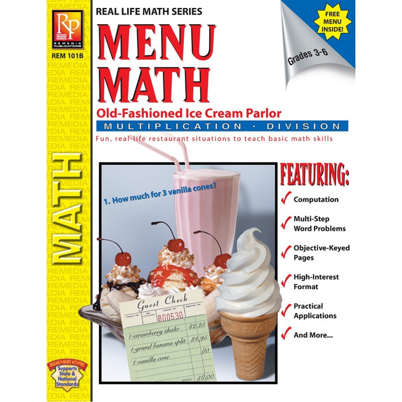 Menu Math Ice Cream Parlor Book-2 Multi