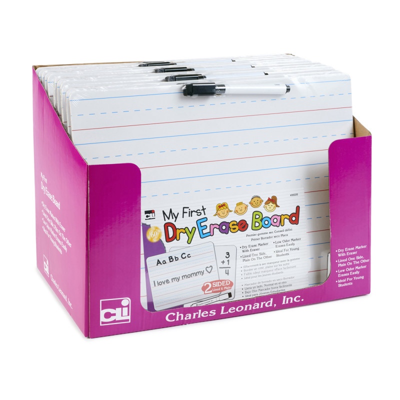 My First Lapboard 9X12 12Pk 2 Sided Dry Erase Boards W/ Marker Eraser
