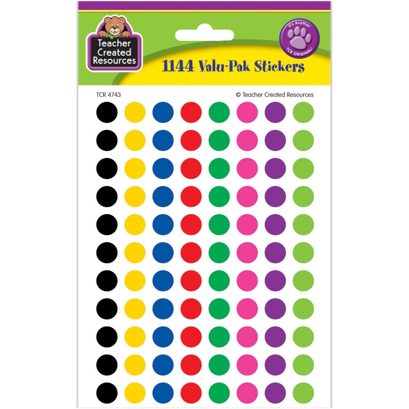 Colorful Circles Mini Stickers Value Pack