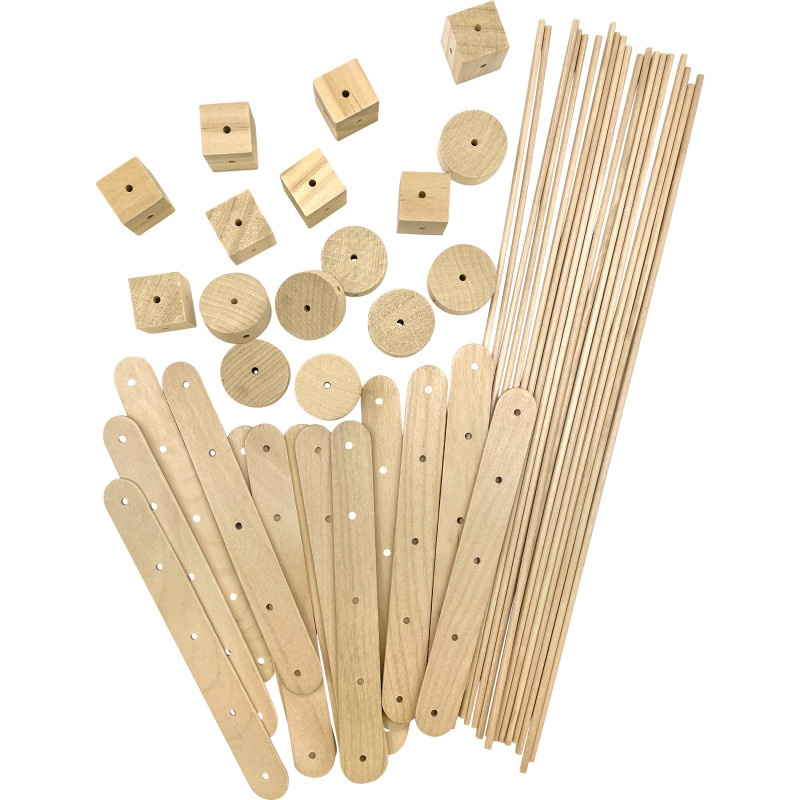 Wood Construction Kit 66 Count Stem Basics