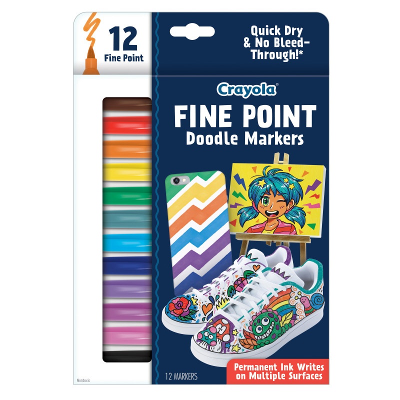 Fine Point Doodle Marker 12Ct Doodle & Draw