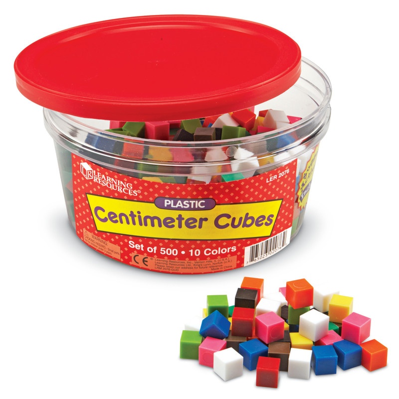 Centimeter Cubes 500-Pk 10 Colors In Storage Tub