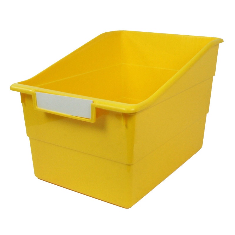 Wide Yellow File With Label Holder