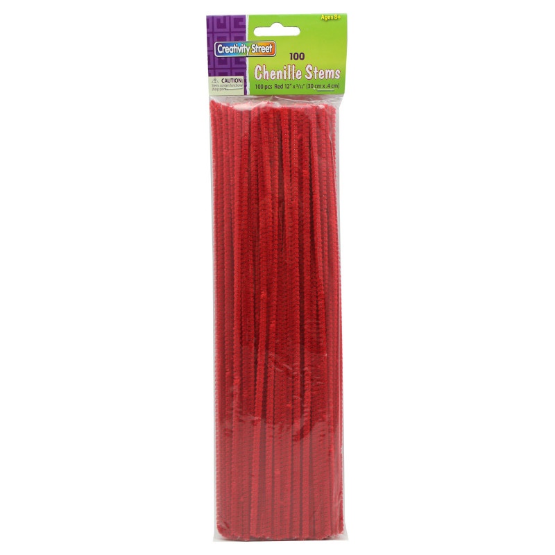 Chenille Stems Red 12 Inch