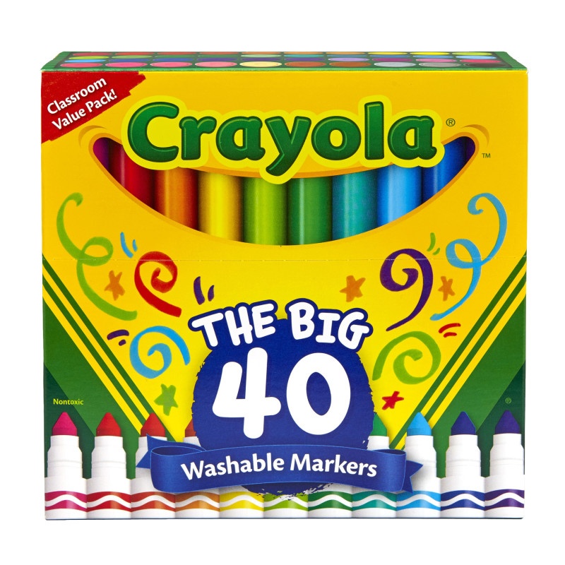 Crayola Wash Broad Line Marker 40Pk