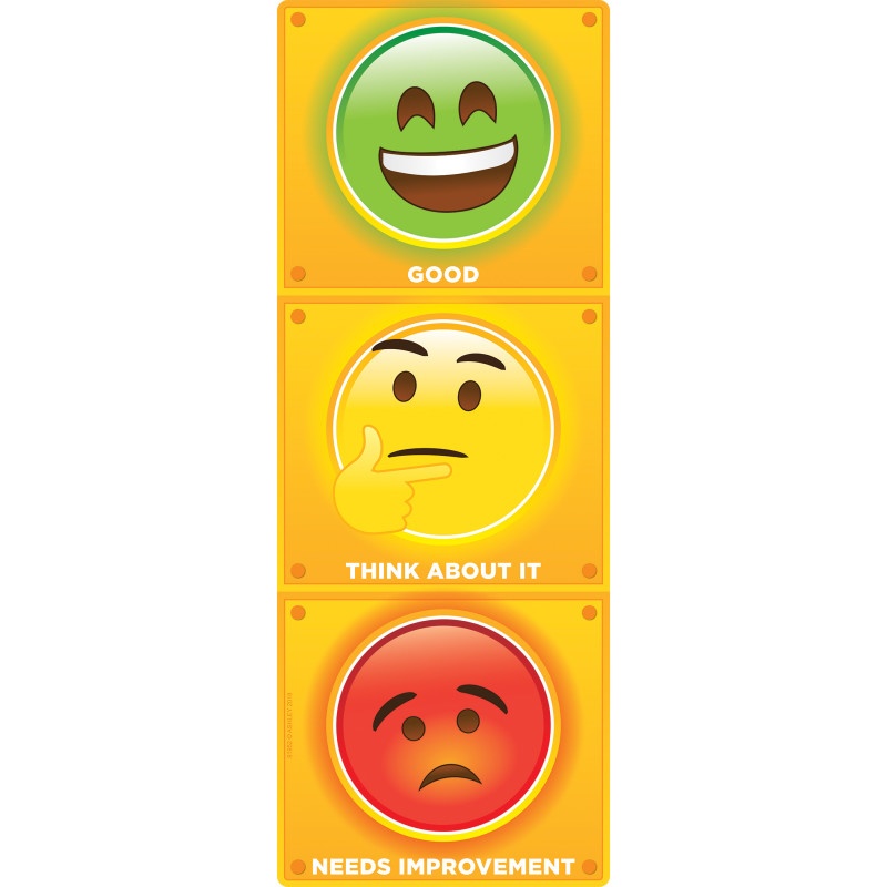 Clip Chart Stop Light Emoji Psitive Behavior Dry-Erase Surface