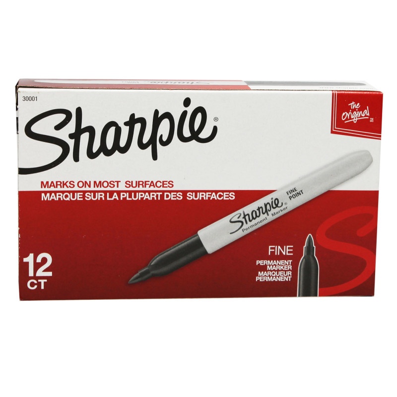 Box Of 12 Black Sharpie Fine Marker