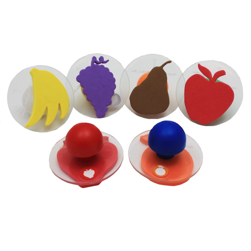 Ready2learn Giant Fruit Stamps Set Of 6