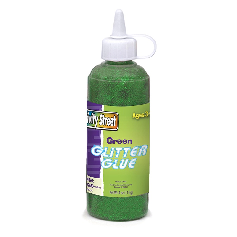 Glitter Glue Green 4 Oz