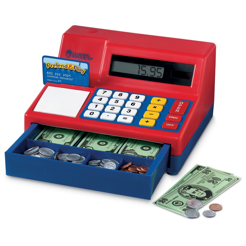 Calculator Cash Register W/ Us Currency