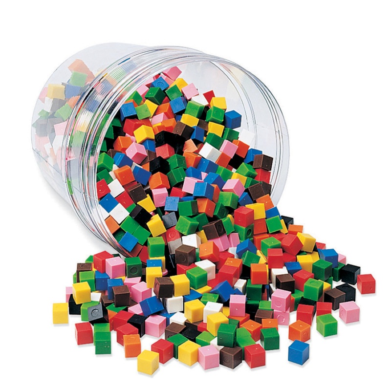 Centimeter Cubes 1000-Pk 10 Colors In Storage Tub