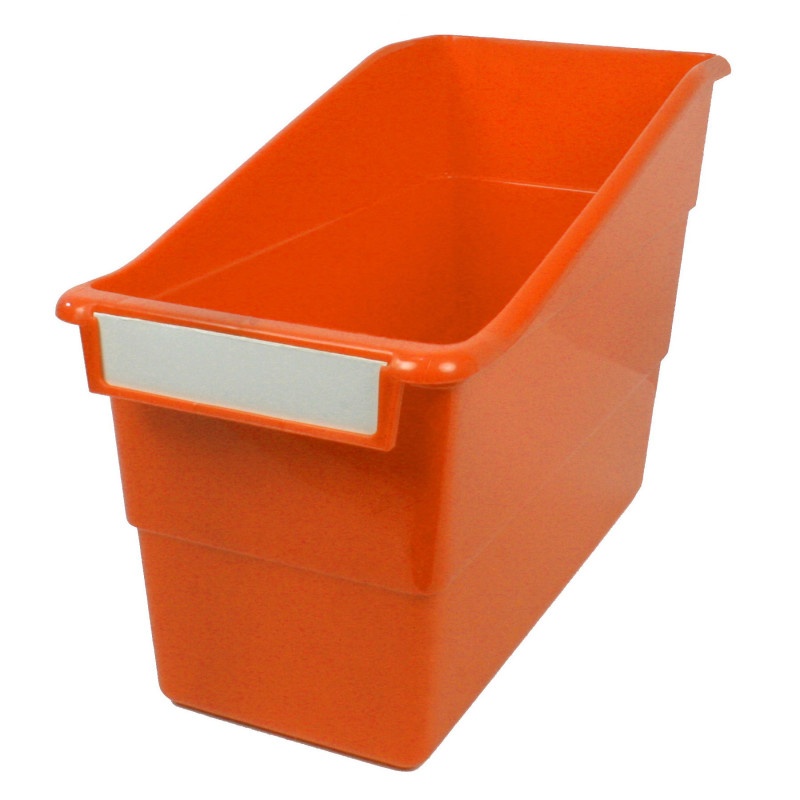 Orange Shelf File With Label Holder Standard