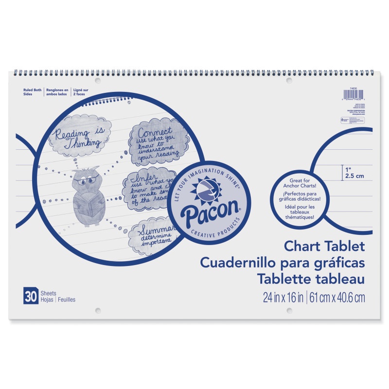 Chart Tablet 1 Inch Rule 24X16