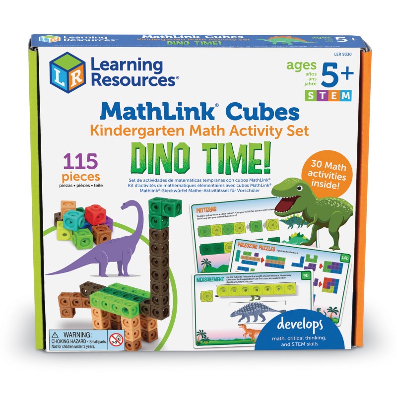 Mathlink Cubes Kindrgartn Dino Time Math Activity Set