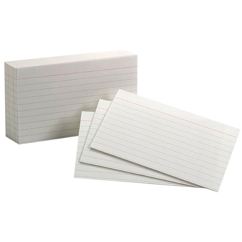 Ruled Index Cards 10Pks/100Ea 3X5 White