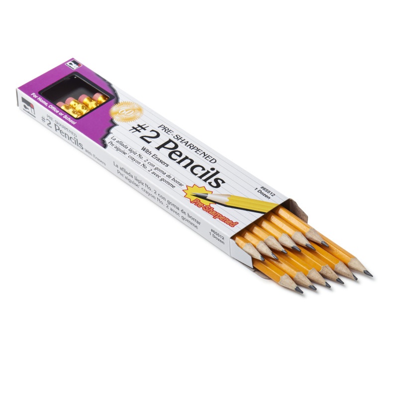 Pencil #2 Lead Pre-Sharpened W/ Era Yellow 12/Box