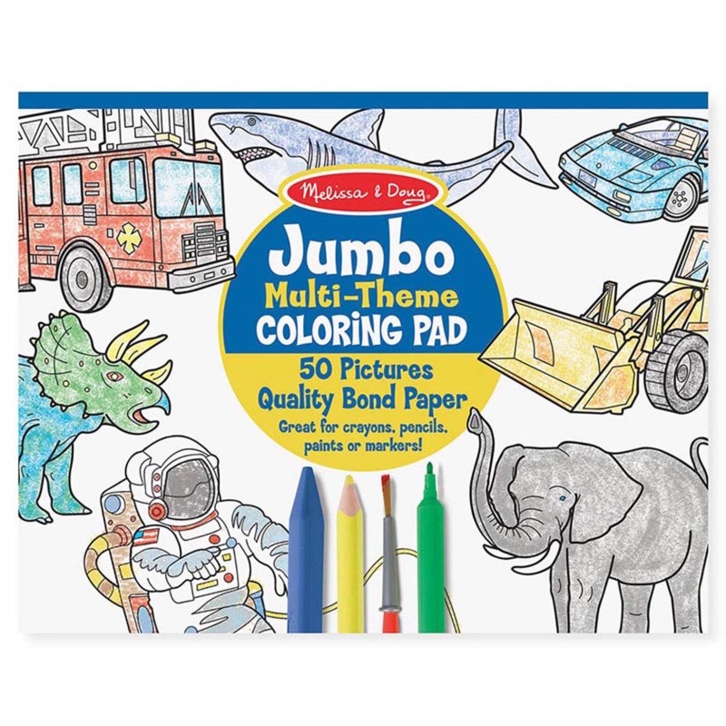 Jumbo Coloring Pad Blue 11 X 14