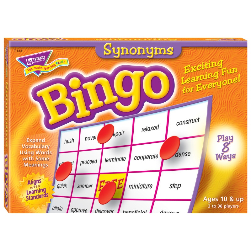 Bingo Synonyms Ages 10 & Up