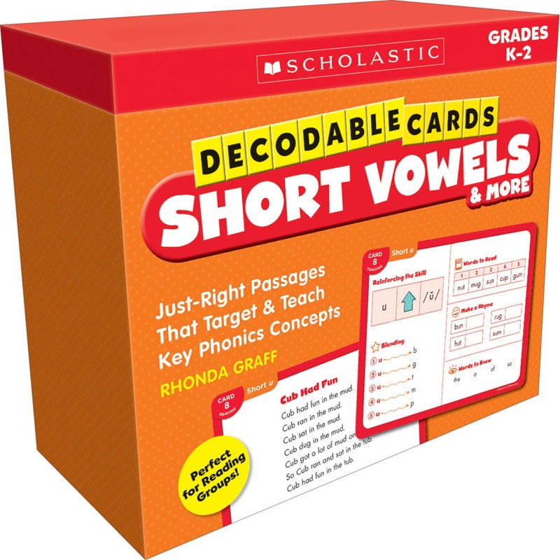 Decodable Cards Short Vowels & More