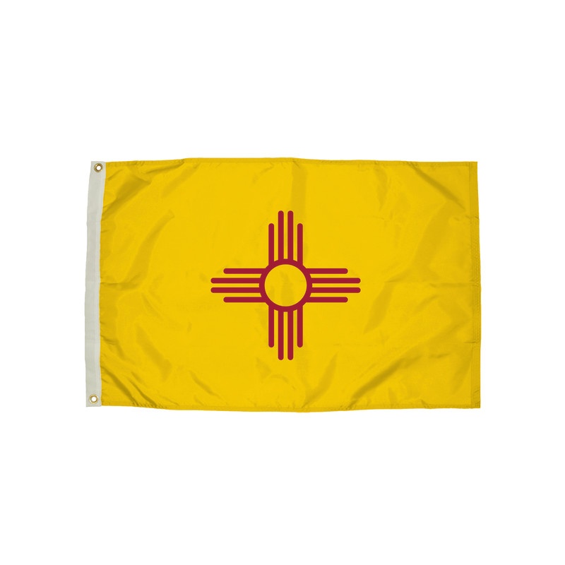3X5 Nylon New Mexico Flag Heading & Grommets