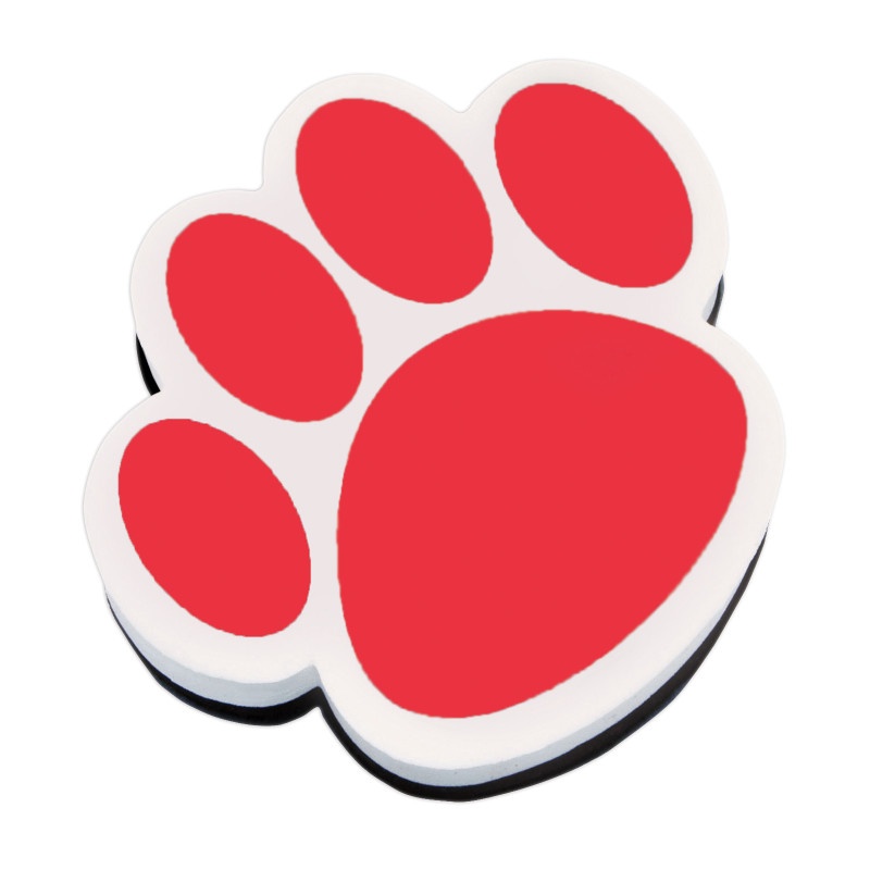 Magnetic Whiteboard Eraser Red Paw