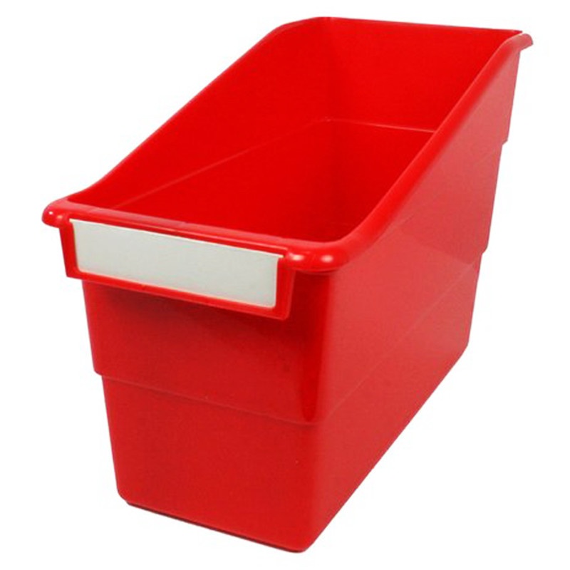 Red Shelf File With Label Holder Standard