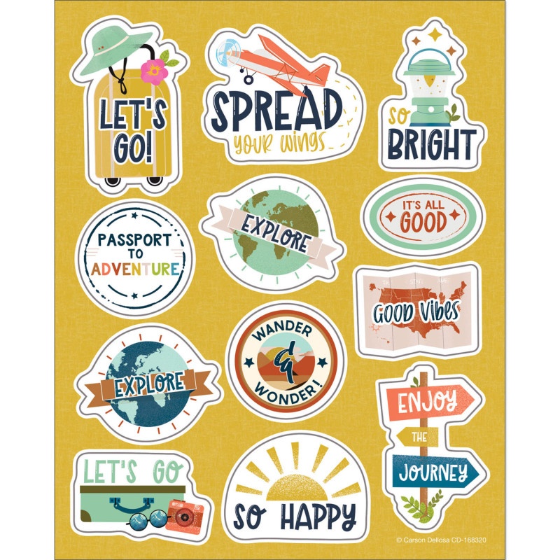 Think Positive Motivationl Stickers Lets Explore