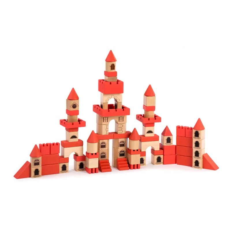 Wooden Stacking Castle Eco Friendly