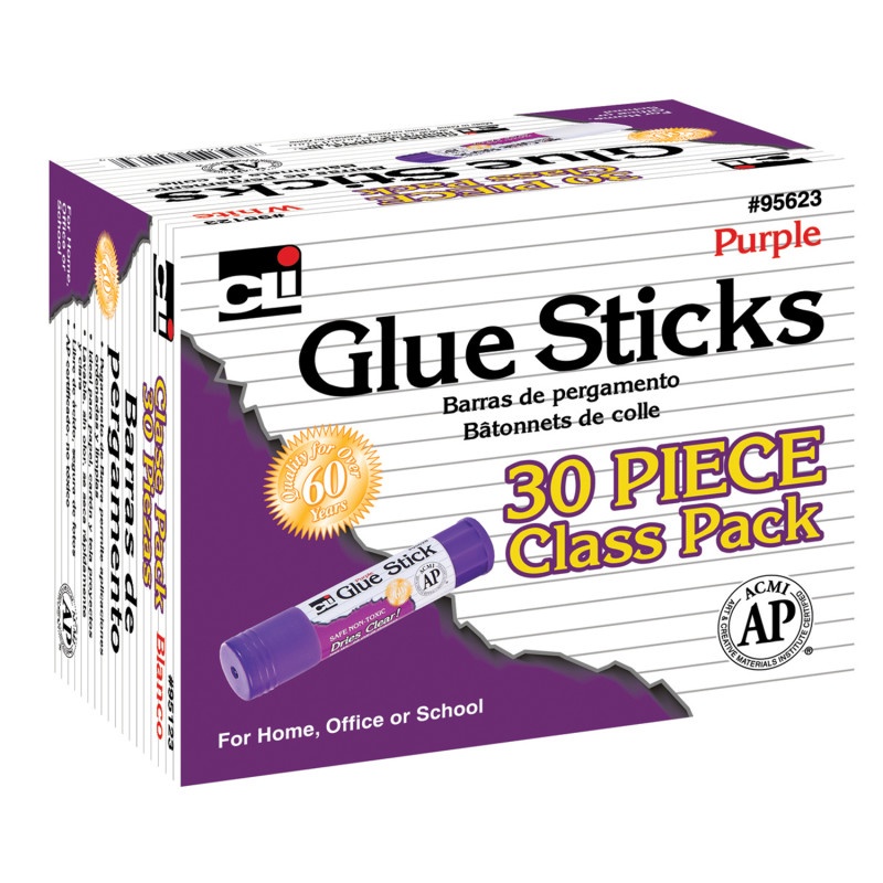 30 Pk Purple Glue Sticks