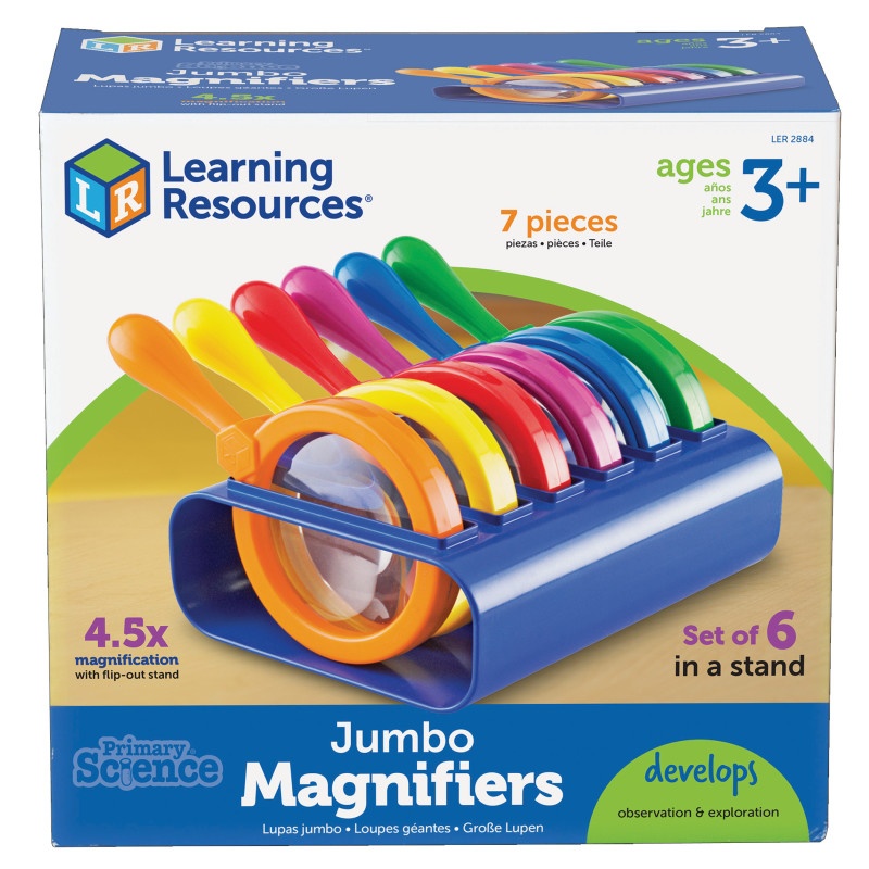 Primary Science Jumbo Magnifiers Set Of 6 In A Stand