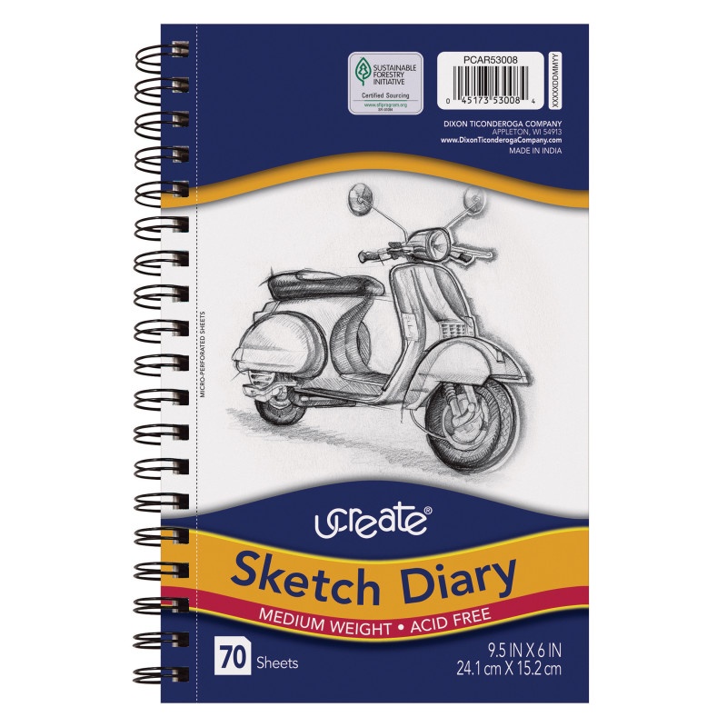 Sketch Diary Medium Weight 9.5X6 70 Sheets