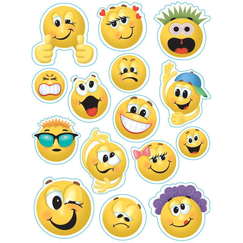 Emoticons 12 X 17 Window Clings