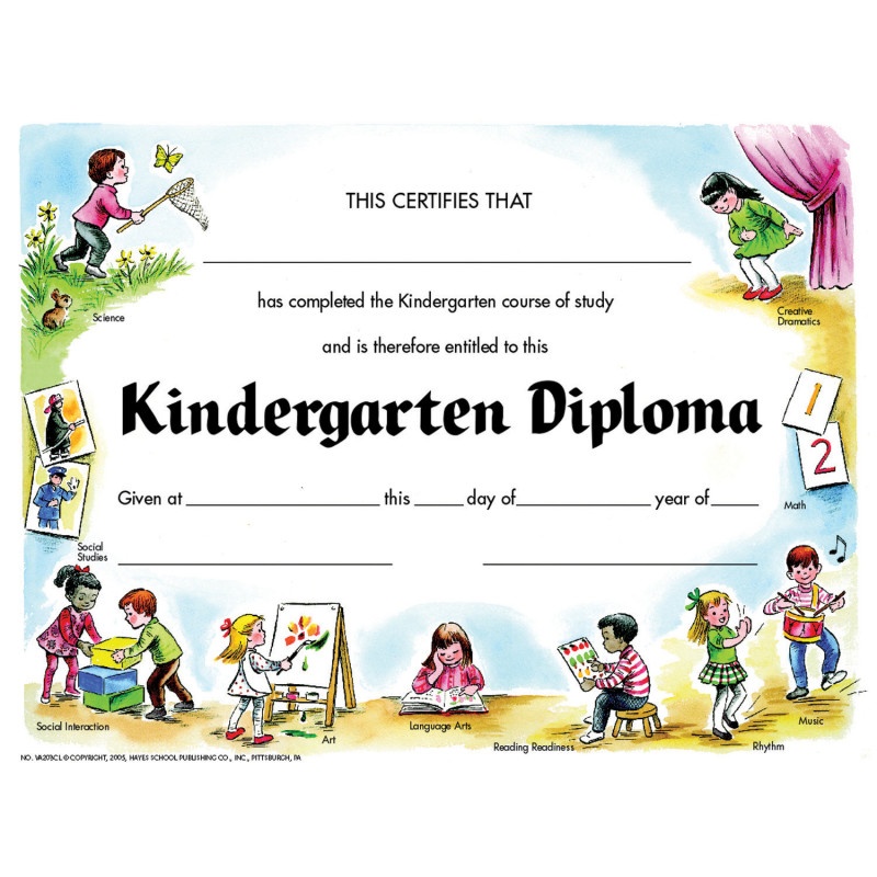 Kindegarten Diploma 30Pk Certificate