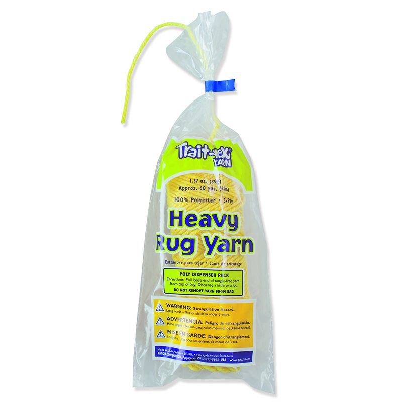 Heavy Rug Yarn Yellow 60 Yards