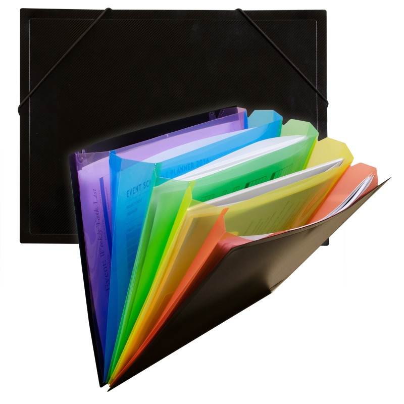 Rainbow Document Sorter Black/Multi